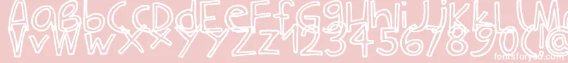 CarlaOutline Font – White Fonts on Pink Background