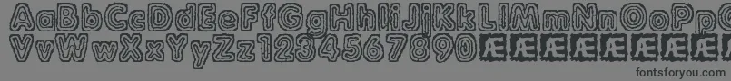 Шрифт RaydiateBrk – чёрные шрифты на сером фоне