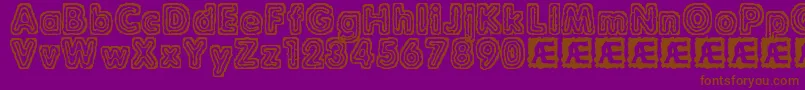 RaydiateBrk Font – Brown Fonts on Purple Background