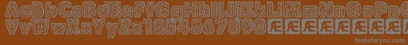 RaydiateBrk Font – Gray Fonts on Brown Background