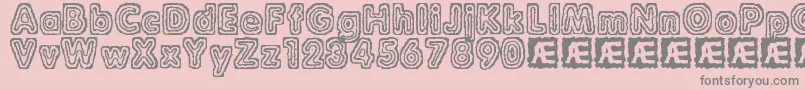 RaydiateBrk Font – Gray Fonts on Pink Background