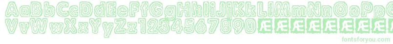 RaydiateBrk Font – Green Fonts on White Background