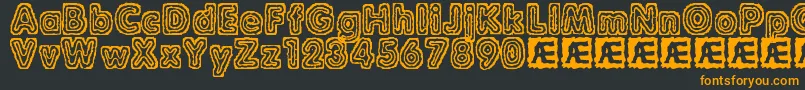RaydiateBrk Font – Orange Fonts on Black Background