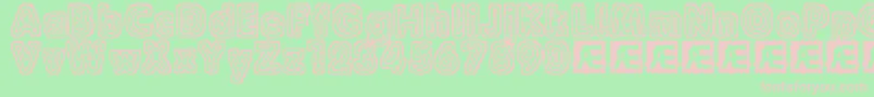 RaydiateBrk Font – Pink Fonts on Green Background