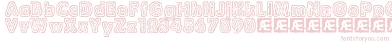 RaydiateBrk Font – Pink Fonts on White Background