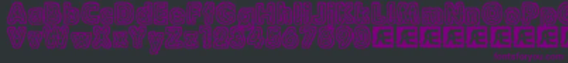 RaydiateBrk Font – Purple Fonts on Black Background
