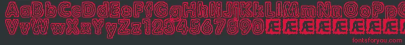 RaydiateBrk Font – Red Fonts on Black Background