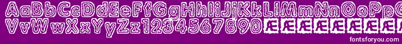 RaydiateBrk Font – White Fonts on Purple Background