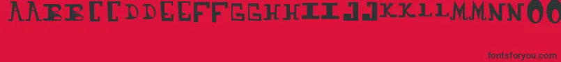 Vhtr Font – Black Fonts on Red Background