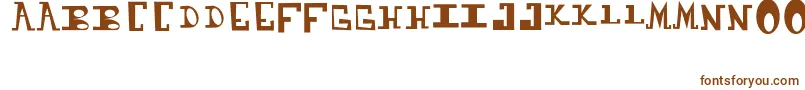 Vhtr Font – Brown Fonts on White Background