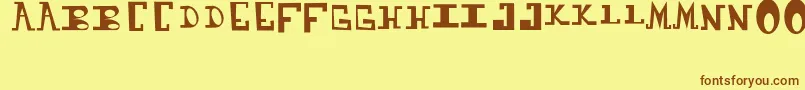Vhtr Font – Brown Fonts on Yellow Background