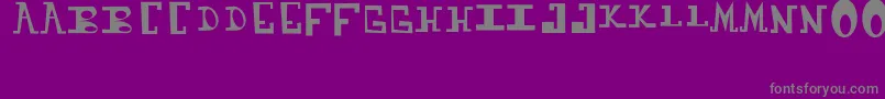 Vhtr Font – Gray Fonts on Purple Background