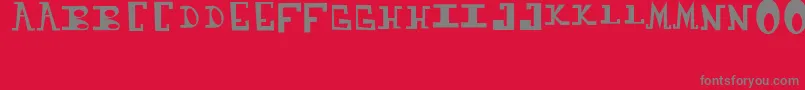 Vhtr Font – Gray Fonts on Red Background