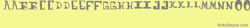 Vhtr Font – Gray Fonts on Yellow Background