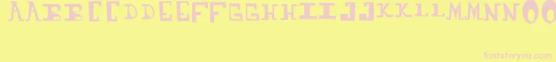 Vhtr Font – Pink Fonts on Yellow Background