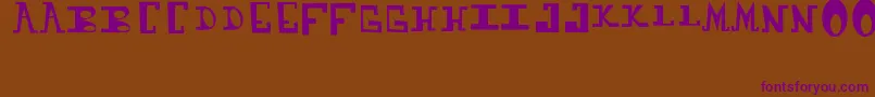 Vhtr Font – Purple Fonts on Brown Background