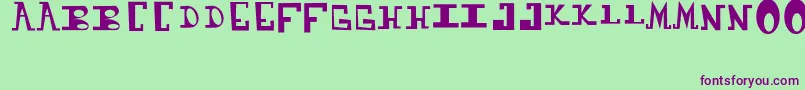 Vhtr Font – Purple Fonts on Green Background