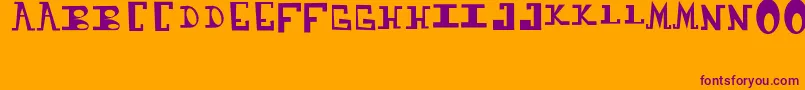 Vhtr Font – Purple Fonts on Orange Background