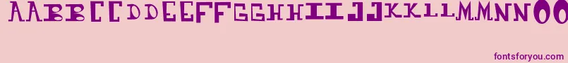 Vhtr Font – Purple Fonts on Pink Background