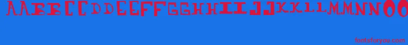 Vhtr Font – Red Fonts on Blue Background