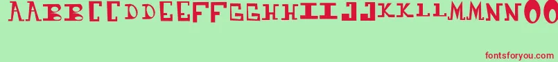 Vhtr Font – Red Fonts on Green Background