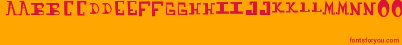Vhtr Font – Red Fonts on Orange Background