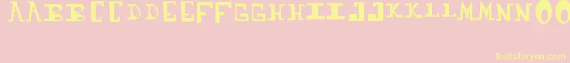 Vhtr-Schriftart – Gelbe Schriften auf rosa Hintergrund