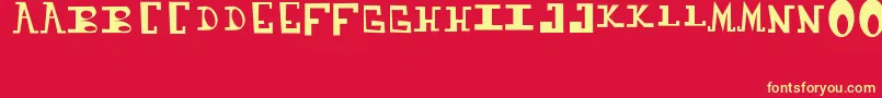Vhtr Font – Yellow Fonts on Red Background