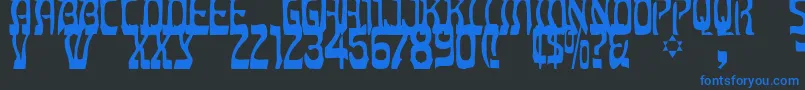 OtherSide2 Font – Blue Fonts on Black Background