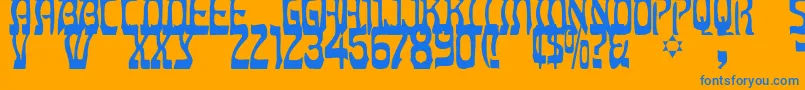 OtherSide2 Font – Blue Fonts on Orange Background