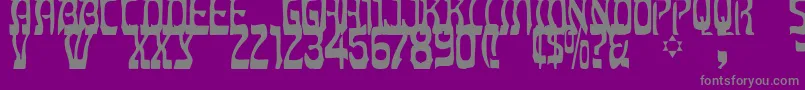 フォントOtherSide2 – 紫の背景に灰色の文字