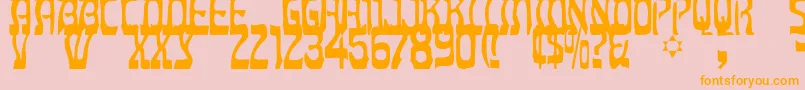 OtherSide2 Font – Orange Fonts on Pink Background