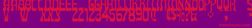 OtherSide2 Font – Red Fonts on Purple Background