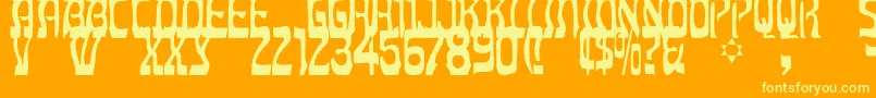 OtherSide2 Font – Yellow Fonts on Orange Background