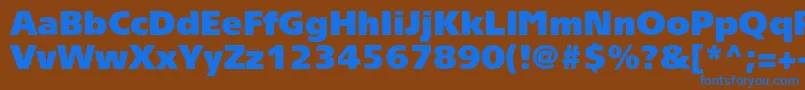 Tornadoultrablackc Font – Blue Fonts on Brown Background