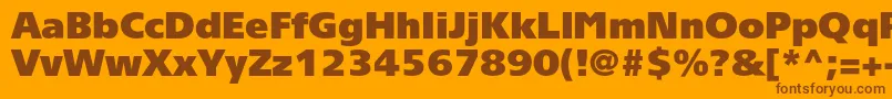 Tornadoultrablackc Font – Brown Fonts on Orange Background