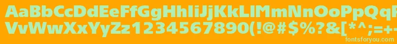 Tornadoultrablackc Font – Green Fonts on Orange Background