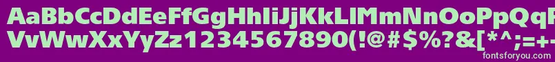 Tornadoultrablackc Font – Green Fonts on Purple Background