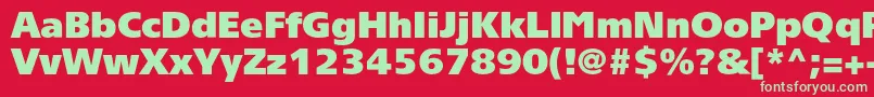 フォントTornadoultrablackc – 赤い背景に緑の文字