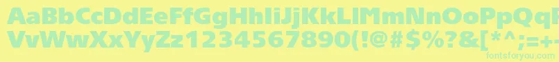 Tornadoultrablackc Font – Green Fonts on Yellow Background