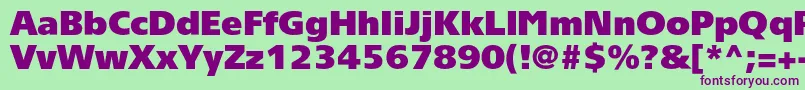 Tornadoultrablackc-Schriftart – Violette Schriften auf grünem Hintergrund