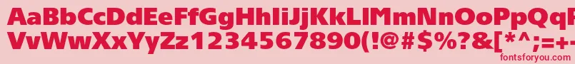 フォントTornadoultrablackc – ピンクの背景に赤い文字