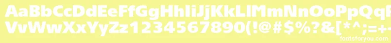 Tornadoultrablackc Font – White Fonts on Yellow Background