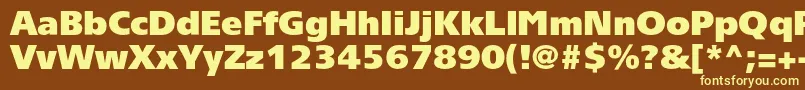 Tornadoultrablackc Font – Yellow Fonts on Brown Background