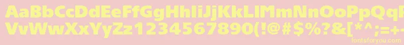 Tornadoultrablackc Font – Yellow Fonts on Pink Background