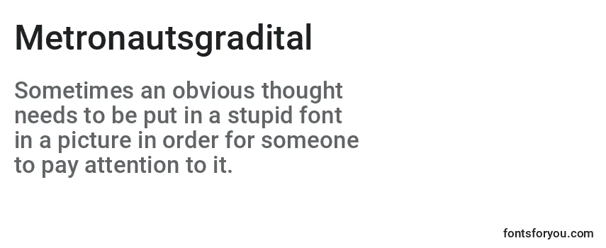 Review of the Metronautsgradital Font