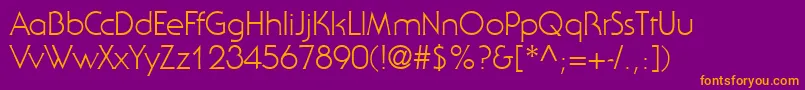 JennylightdbNormal Font – Orange Fonts on Purple Background