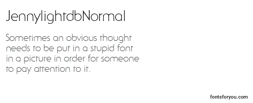 Review of the JennylightdbNormal Font