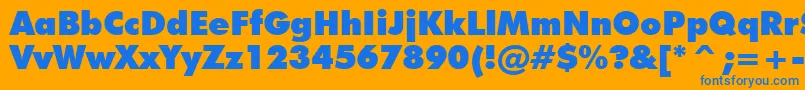 Tt0148m Font – Blue Fonts on Orange Background