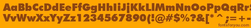 Tt0148m Font – Brown Fonts on Orange Background